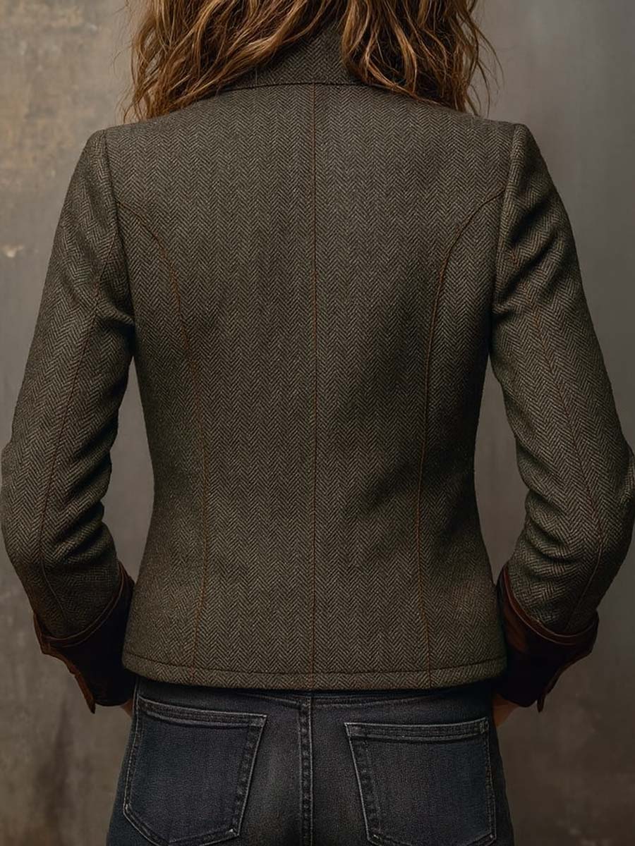Honorine | Vintage Blazer Kontrastivärisillä Viitoilla