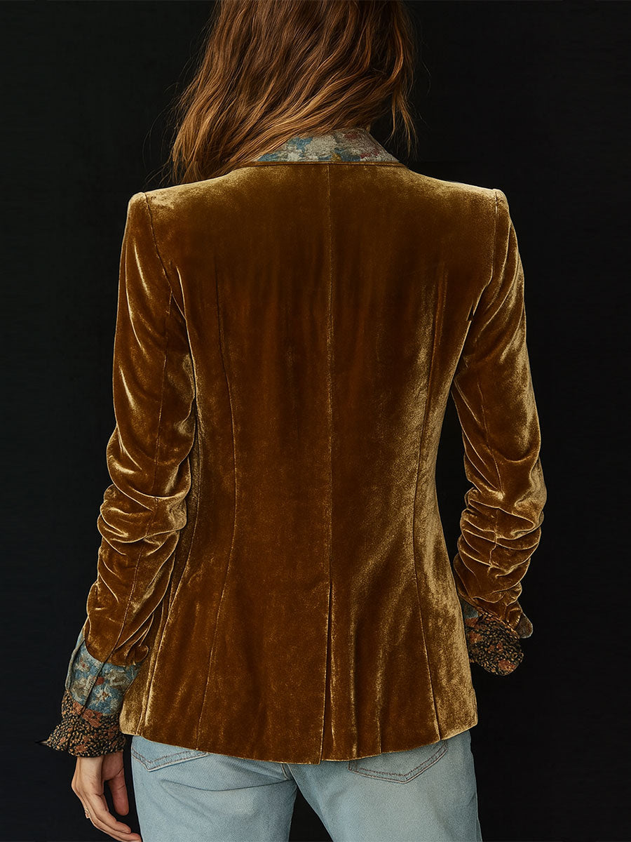 Marcelline | Blazer Patchwork Kukallinen Vintage