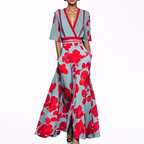 Valentina | Elegantti Maxi Mekko Syvällä Kaula-aukolla