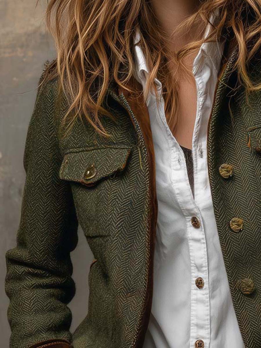 Honorine | Vintage Blazer Kontrastivärisillä Viitoilla
