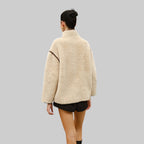Zoe - Tyylikäs fleece-takki kontrastorein