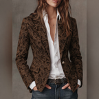 Estelle | Jacquard kuvioitu kashmirbleiseri – Slim Fit