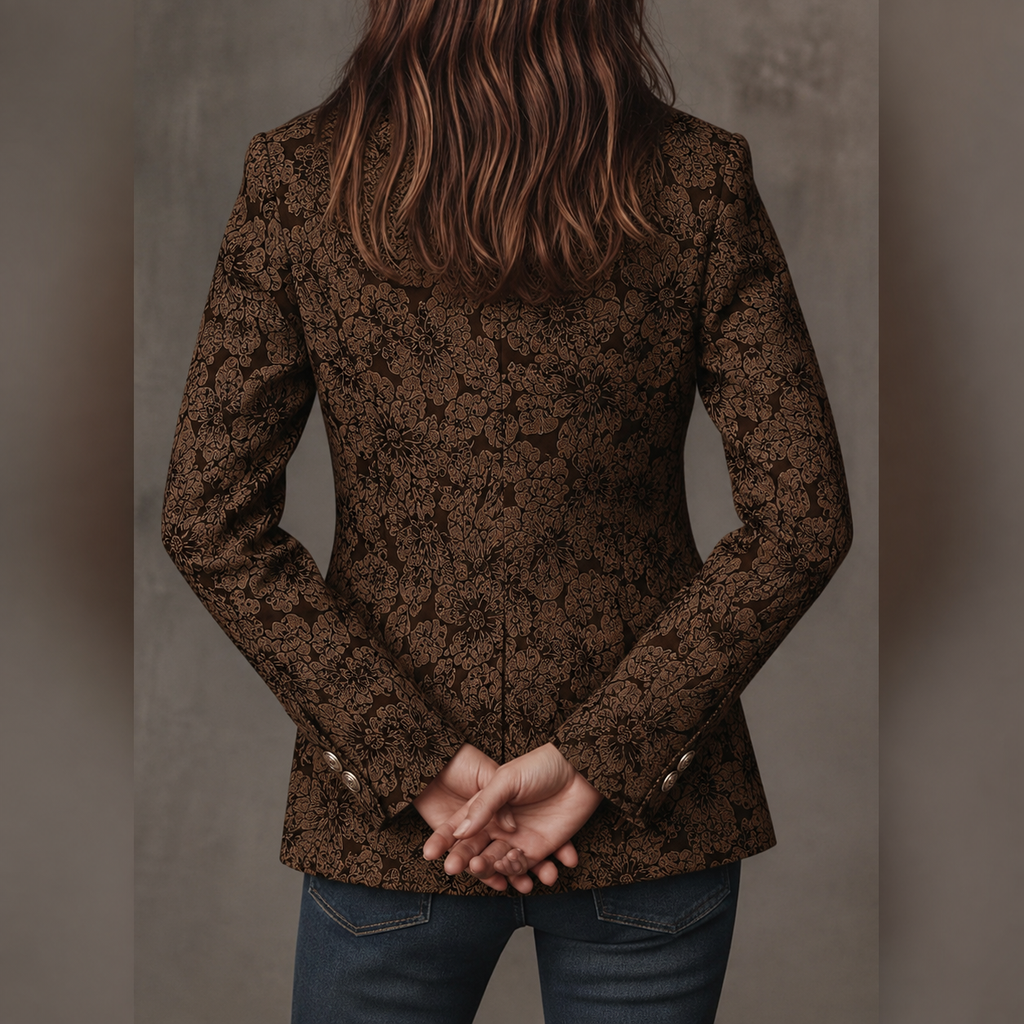 Estelle | Jacquard kuvioitu kashmirbleiseri – Slim Fit