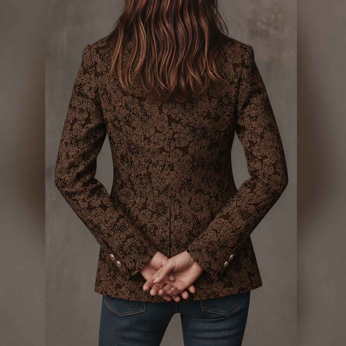 Estelle | Jacquard kuvioitu kashmirbleiseri – Slim Fit
