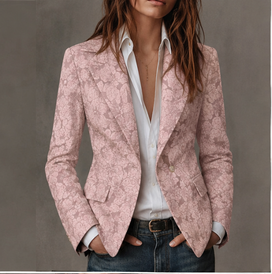 Estelle | Jacquard kuvioitu kashmirbleiseri – Slim Fit