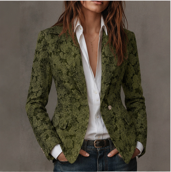Estelle | Jacquard kuvioitu kashmirbleiseri – Slim Fit