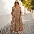 Olivia | Elegantti V-leikkausmekko